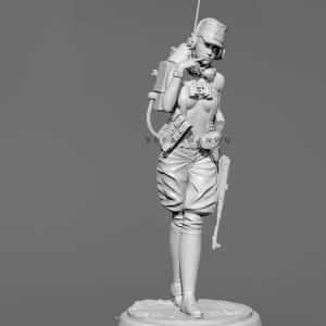 1/24 ロングヘアーをなびかせて標的を狙う美少女スナイパー 未塗装