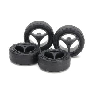 ミニ四駆 スーパーX・XX ハード小径ローハイトタイヤ (26mm・グレイ