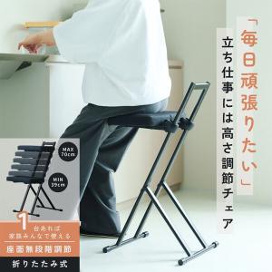 ルネセイコウ プロワークチェア PW-500 作業用チェア 座面高さ調節