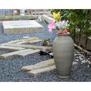 ポイント10倍]信楽焼 大きな 花瓶 窯肌 口広 17号 おしゃれ 大壺 つぼ