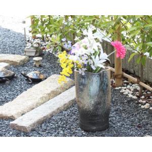 ポイント10倍]信楽焼 大きな 花瓶 窯肌 口広 17号 おしゃれ 大壺 つぼ