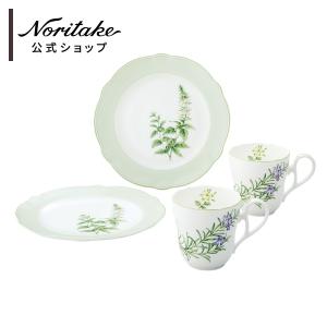 ノリタケ トレフォリオゴールド&プラチナ モーニングペア(色変り