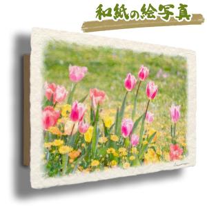 風水 玄関 絵 金運 絵画 トイレ 和紙の絵写真 花 春 ピンク