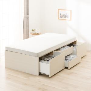 ニトリ（NITORI） 引き出し収納付き シングルベッドフレーム(KR GY