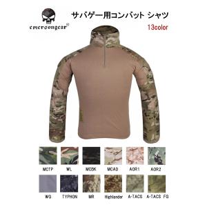 迷彩服 サバゲー 用 CRYEタイプ 半袖 コンバットシャツ マルチカム