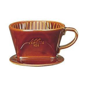 カリタ 陶器製コーヒードリッパー 101-ロト ブラウン 1-2人用 ( 1コ入