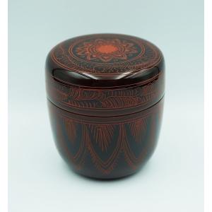 茶道具 棗 中棗 朱菊彫 関翆雲 桐箱 : 新古茶道具 さかい ヤフー店