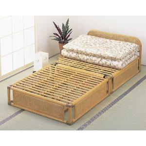 アジアン家具 籐(ラタン)シングルベッド、フレームのみ アジアン