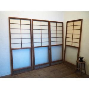 タM0684◇5枚セット◇ガラス入り◇シンプルな組子細工の書院戸◇建具