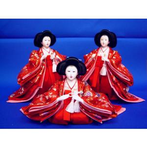 ひな人形3人官女単品☆小〜中の小サイズ☆q3c302 芥子 2101