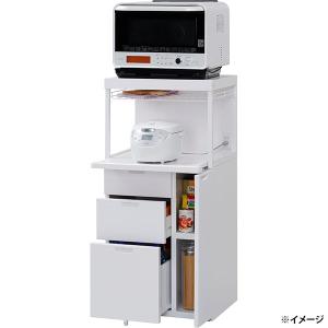 米びつ付きレンジ台 幅60 「ファインキッチン」CD-304W （キッチン収納