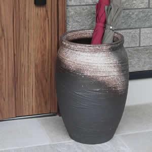 傘立て 陶器 おしゃれ 信楽焼 かさたて 和風 傘入れ モダン つぼ型