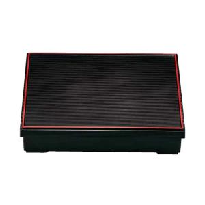 8.5寸角格子松花堂 溜 滑り止めマット付 懐石 おしゃれ 料亭 仕出し