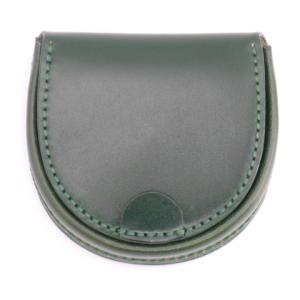 馬蹄型コインケース チョコレート色 小銭入れ コードバン ハンドメイド