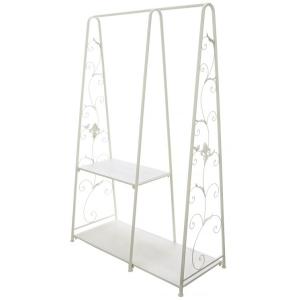 4段 アイアンラック シェルフ ホワイト アイアンシェルフ 飾り棚
