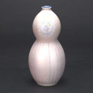 九谷焼 中田一於 壷 淡青釉裏銀彩草花文 : 九谷焼 STYLeNCE