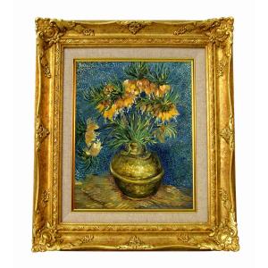 世界の名画 ゴッホ グラスに入れた花咲くアーモンドの枝 ジクレー