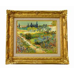 世界の名画 ゴッホ 丘を抜ける道の2本のポプラ ジクレーキャンバス複製