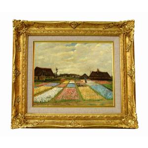 世界の名画 ルソー 牛のいる風景 ジクレーキャンバス複製画 豪華額装品