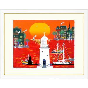 津田耕『ジャズ1』シルクスクリーン 【絵画 額付 新品 版画