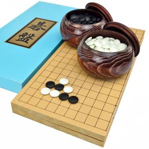 囲碁セット 訳ありの木製9路盤セット（プラ碁石椿）【囲碁将棋専門店の