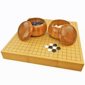 高級 本榧 碁盤】厚さ5寸9分（18cm） 脚付き 天然木 囲碁盤 国産