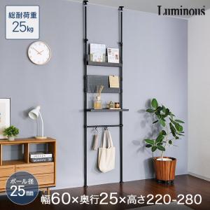 Luminous ルミナス スチールラック ノワール 黒 ラック 幅65 高さ220