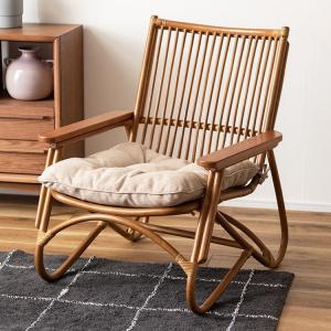 ラタンチェア 1人掛け 幅68cm ラタンソファ 完成品 1人用 1P チェア