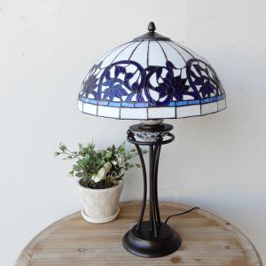 ステンドグラスランプ ピーコック 8インチ 孔雀 ステンドランプ