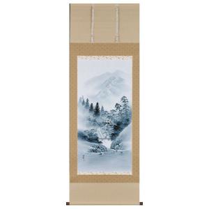 掛け軸専門 掛軸 販売 通販店 彩色山水（塩川 栖二） 年中掛け 山水画