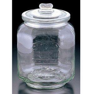 アンティーク風 ガラス製 クッキージャー 7.0L Lサイズ 専用パッキン付