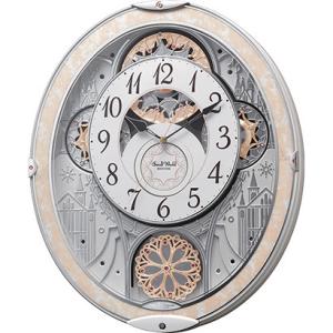 RHYTHM リズム クロック 電波掛け時計 温湿度表示付 プログラム