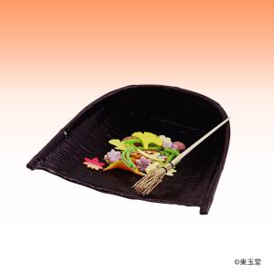 茶道具 菓子器 干菓子器 一閑塗 箕 箒付 一閑塗り 茶道 : 茶道具いまや
