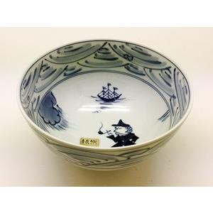 有田焼 しん窯 青花 長崎紋 渕上り5寸皿 : 神楽坂のうつわ屋さん 陶