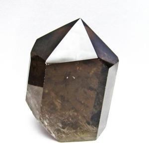 スモーキークォーツ 六角柱 煙水晶 虹入り 3.7Kg 台座付属 送料無料