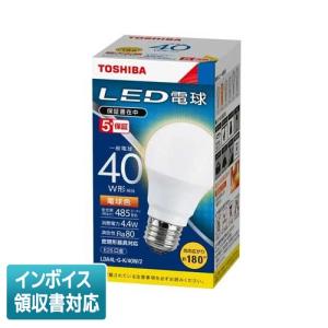 TOSHIBA（東芝） LDA4N-G-K/40W/2 LED電球 昼白色 E26口金 配光角 180