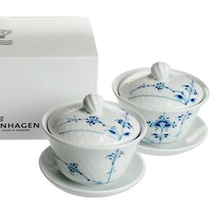 ブルーパルメッテ 食器 蓋つき茶碗 北欧 ペア ロイヤルコペンハーゲン