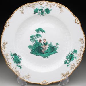 マイセン 野菜絵 プレート 25cm アンティーク 19世紀 一級品
