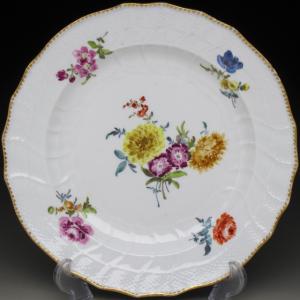 マイセン 野菜絵 プレート 25cm アンティーク 19世紀 一級品
