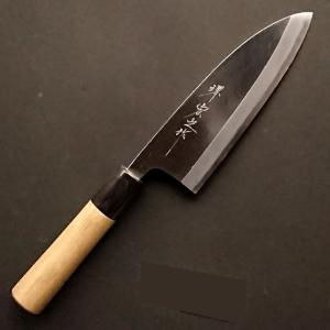 堺宏之作 白鋼 霞仕上げ 水牛桂柄 身卸包丁 210mm(7寸) 日本製 堺市