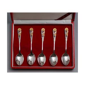 銀製カトラリー「鶴亀」スプーンセット : 銀食器・銀製器の老舗上田