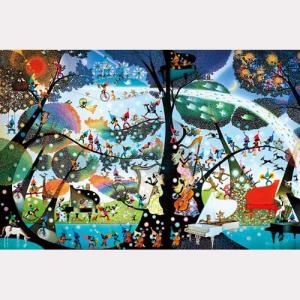 送料無料 ジグソーパズル 300ピース 藤城清治 こびとの楽園 300-216