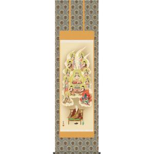 掛軸 (掛け軸) 天神 長江桂舟 尺八立 約横65cm×縦190cm g4405 お正月