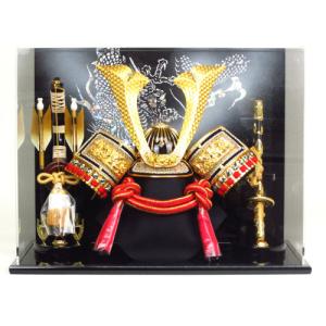 五月人形 兜飾り コンパクト おしゃれ モダン ケース入り (碧〜Aoi〜兜