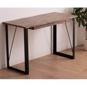 レーノ 110デスク オーク 無垢材 HI 書斎机 ハイタイプ アイアン