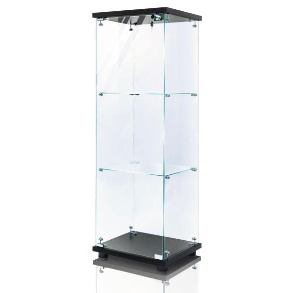 生活グッズラボ ショーケース ガラスケース 3段片扉タイプ(鍵付き) 幅