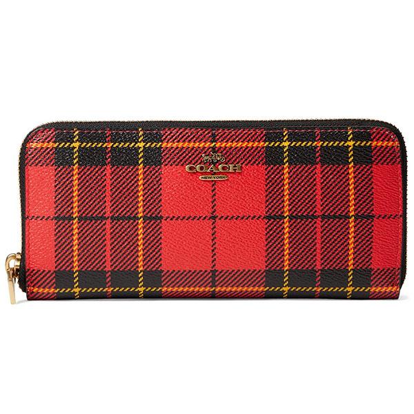 COACH（コーチ） 長財布 レディース チェック柄 格子柄 ラウンド