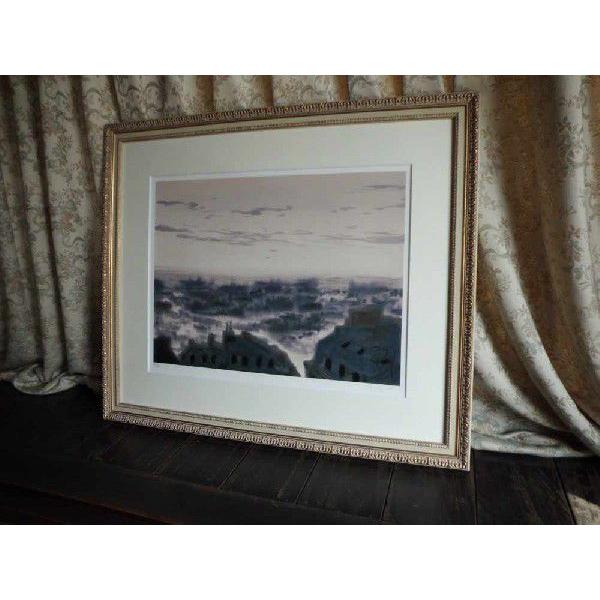 ヒロ、ヤマガタ モンマルトルの眺め シルクスクリーン 絵画 ED有り