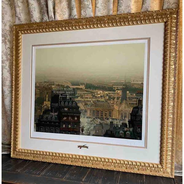 絵画 ヒロ、ヤマガタ 雨煙るパリ／版画 シルクスクリーン 送料無料