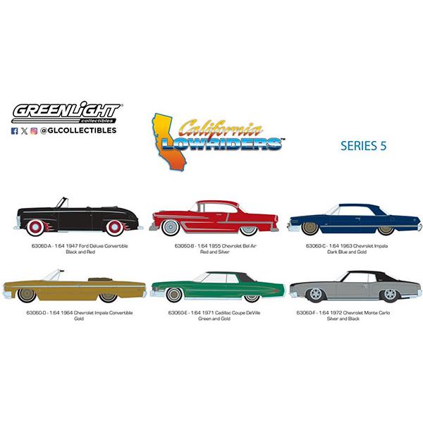 グリーンライト 1/64 California Lowriders Series 5 6種セット